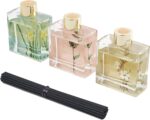 COCORRÍNA Reed Diffuser Set of 3-3 Pack/ 3.04 Fl.oz Diffuser with 24 Sticks Cashmere Vanilla/Sandalwood Rose/Clean Linen Reed Diffuser for Home Bathroom Office Decor - Image 4