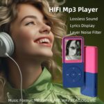 Mp3 Player with Bluetooth,Classic Portable Mp3 & Mp4 Players,HiFi Sound Music Player with SD Card Slot/Photo Viewe/Video Play/FM Radio/Recorder/E-Book for Kids,Long Battery Life Red 64GB - Image 3