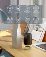 Essential Oil Diffuser Waterless Aromatherapy Diffusers for Home Large Room, Bedroom, Car, Office, Desk, Battery Operated, Small Diffuser for Pure Scent, 100mL Capacity, AN9 (Black) - Image 4