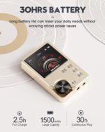 MECHEN M30 HiFi MP3 Player, Lossless DSD High Resolution Digital Audio Music Player, High-Res Portable Audio Player with 64GB Memory Card (Gold) - Image 7