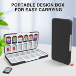 HEIYING Switch Game Card Case for Switch 2 & OLED & Lite,Portable Black Memory Storage Holder with 24 Game Card Slots and 24 Micro SD Cards Slots for Easy carrying - Image 7