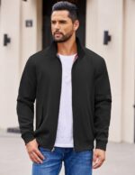 COOFANDY Mens Lightweight Jackets Casual Windbreaker Zip Up Coat Stand Collar Golf Jacket Stylish Fall Work Business - Image 4