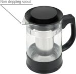 EIKS Glass Teapot Tea Kettle with Removable Infuser and Heat Resistance Base for Making and Serving Blooming Tea, Loose Leaf Tea - Capacity is 950ml/32oz - Image 8