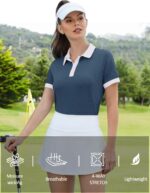 LOMON Womens Golf Polo Shirts Short Sleeve Collared Tops Lightweight Moisture Wicking Tennis Activewear S-XXL - Image 4