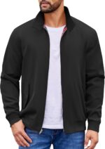 COOFANDY Mens Lightweight Jackets Casual Windbreaker Zip Up Coat Stand Collar Golf Jacket Stylish Fall Work Business - Image 2
