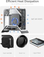 MINISFORUM Venus Series UM560 XT Mini PC AMD Ryzen 5 5600H 32GB + 512GB PCIe SSD, DDR4 Micro PC, 2.5G LAN, 2xHDMI,1xUSB-C Triple 4K Outputs,4xUSB, AMD Radeon Graphics Desktop Computer - Image 5