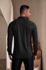 COOFANDY Men's Muscle Fit Dress Shirts Wrinkle-Free Long Sleeve Casual Button Down Shirts - Image 8