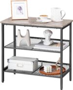 HOOBRO Side Table, 3-Tier Narrow End Table, Nightstand with 2 Flat or Slant Adjustable Shelves for Small Spaces, Hallway, Living Room, Bedroom, Sturdy, Easy Assembly, Greige and Black BG23BZ01G1 - Image 10