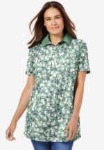 Woman Within Plus Size Perfect Short-Sleeve Polo Shirt - Image 6
