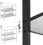HOOBRO Side Table, 3-Tier Narrow End Table, Nightstand with 2 Flat or Slant Adjustable Shelves for Small Spaces, Hallway, Living Room, Bedroom, Sturdy, Easy Assembly, Greige and Black BG23BZ01G1 - Image 9