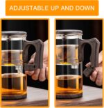 Enchanti Tea Pot - 750ml/25.4oz Magic Witchcraft Enchanted Glass Teapot with Strainer Loose Leaf Tea Innovative Water Separation Magnetic Teapot,Borosilicate Glass Tea Infuser Elegant Gift Packaging - Image 3
