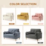 47" Small Sofa Couch for Bedroom, Soft Chenille loveseat Mini Couch with Throw Pillow and Removable Cushion Cover for Small Spaces, Living Room, Apartment, Dorm, Office(Dark Grey) - Image 6