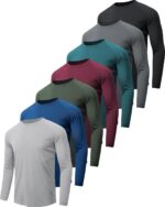 7 Pack Long Sleeve Shirts for Men UPF 50+ UV Sun Protection Quick Dry Moisture Wicking Workout Tee Shirts - Image 2