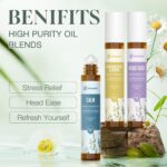 Essential Oil Roll On Set, (Calm,Renew,Dream,Head Relief), Aromatherapy Roll On Blends for Massage, Body Care & Home Use, Stress Relief Gift Men & Women - Image 4