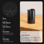 Waterless Diffuser for Essential Oil, Battery Operated Nebulizer, 0.7 Fl.Oz./ 20mL Capacity, Mini Scent Air Machine, 3 Countdown Timers & 3 Mist Levels for Home, Room, Car, Office - AN6 Black - Image 7
