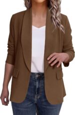 Blazers for Women 2025 Fashion Open Front Lapel Collar Suit Jacket Business Casual Long Sleeve Office Work Blazer - Image 5