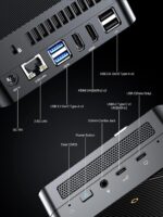 MINISFORUM Venus Series UM560 XT Mini PC AMD Ryzen 5 5600H 32GB + 512GB PCIe SSD, DDR4 Micro PC, 2.5G LAN, 2xHDMI,1xUSB-C Triple 4K Outputs,4xUSB, AMD Radeon Graphics Desktop Computer - Image 6