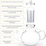 Glass Teapot Set with 4 Double Wall Teacups & Removable Stainless Steel Infuser - Microwave Dishwasher Safe Clear Blooming Loose Leaf Teas, Tea Maker Gift - Image 7