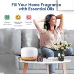 Essential Oil Diffuser, YIKUBEE Oil Diffuser, 500ml Humidifier, Diffusers for Home, Aromatherapy Diffuser with Remote Control, Diffusers for Essential Oils Large Room - Image 3