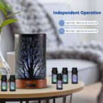 Oil Diffuser with Essential Oils Set – Aromatherapy Oil Diffuser 150ml with 6 Essential Oils Set, Cool Mist Diffusers for Essential Oils, Waterless Auto Shut-Off,7 Colors Night Light, Gifts for Mom - Image 5