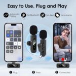 USB C Mini Wireless Lavalier Microphone for iPhone/Android,Lapel Mic with Magnetic Clip-on for Record Video，Lav Mic with LED Display Podcast Vlog Content Creator Interview - Image 8