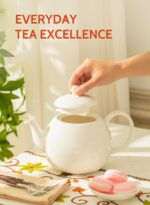 Sweese Porcelain Teapot, 40 Ounce Tea Pot - Large Enough for 5 Cups, White - Image 6
