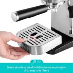 CASABREWS 3700 Essential Espresso Machine 20 Bar, Stainless Steel Cappuccino & Latte Machine with Steam Frother for Home, 43.9oz Water Tank, Silver - Image 6