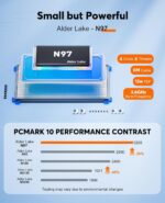 KAMRUI GK3Plus Mini PC Computer, W-11 Pro 12th Alder Lake N97 Mini PC (up to 3.6GHz), 8GB DDR 256GB M.2 SSD, Mini Desktop Computers Support Gigabit Ethernet, 2xHDMI+VGA 4K Triple Display/WiFi/BT - Image 4