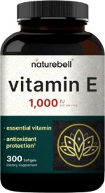 NatureBell Vitamin E Oil Softgels, 1,000 IU Per Serving, 300 Pills | Essential Antioxidant Supplements, Easily Absorbed Form – Supports Skin, Heart, & Immune Health – Non-GMO - Image 8