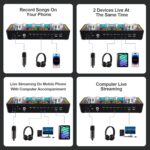 Podcast Equipment Bundle,Audio Interface and XLR Condenser Microphone, Studio Equipment with 48V Phantom Power, Bluetooth for Podcast, Streaming, Voice Over, Singing, PC, Smartphone - Image 7