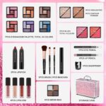 Color Nymph Starter Makeup Kit for Tweens Girls, Train Case for Women Full Kit with Eye Shadow, Lipstick, Blush, Brushes, Lipgloss, Mascara, Brow Wax and Mirror Pink Full Starter Cosmetics Set - Image 10