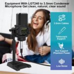 F998 Podcast Equipment Bundle, Audio Interface & BM888 Recording Studio Microphone, Professional Live Sound Card w/Dj Mixer Effects & Voice Changer for Live Streaming Gaming YouTube TikTok - Image 3
