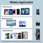 USB C Mini Wireless Lavalier Microphone for iPhone/Android,Lapel Mic with Magnetic Clip-on for Record Video，Lav Mic with LED Display Podcast Vlog Content Creator Interview - Image 9