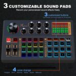 Podcast Equipment Bundle, 48V Condenser Microphone Bundle with 3 Custom Sound Effect Buttons, Podcast Microphone Recording Studio Package for Podcasting Live Streaming Singing PC Mobile TikTok YouTube - Image 4