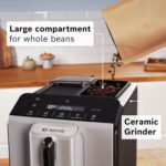 BOSCH 300 Series Fully Automatic Espresso and Coffee Machine – In-Cup Frother, OneTouch Milk Drinks, 5 Drink Options, Ceramic Grinder, Easy Clean & Descale, in Silver TIU20307 - Image 9