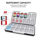 HEIYING Switch Game Card Case for Switch 2 & OLED & Lite,Portable Black Memory Storage Holder with 24 Game Card Slots and 24 Micro SD Cards Slots for Easy carrying - Image 3
