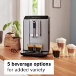 BOSCH 300 Series Fully Automatic Espresso and Coffee Machine – In-Cup Frother, OneTouch Milk Drinks, 5 Drink Options, Ceramic Grinder, Easy Clean & Descale, in Silver TIU20307 - Image 4