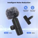 Wireless Microphone for iPhone, Android Wide Compatibility Noise Reduction Clear Sound Lavalier Microphone for Podcast, Video Recording, Live Streaming, YouTube, Tiktok, Vlog, 2 Pack - Image 6