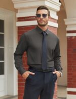 COOFANDY Mens Stretch Dress Shirts Long Sleeve Button Down Shirt Regular Fit Formal Business Shirts - Image 7