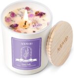 AOOVOO Lavender Scented Candles for Women - Aromatherapy Candle with Crystals Inside, 7oz Soy Candles for Home Scented, Birthday Gifts Mothers Day Candle for Women Mom - Image 2
