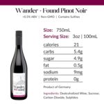 Wander + Found Non-Alcoholic Wine, Pinot Noir, Award Winning Red Wine from Germany, Non-GMO Dealcoholized Wine, 750 ml (1 Bottle) - Image 3