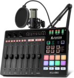 ALABS Fxcaster Podcast Equipment Bundle - All-in-One Podcasting Starter Setup with 7-Channel Soundboard, Audio Interface, and 25mm Diaphragm XLR Microphone for Live Streaming, Recording, and TikTok - Image 2