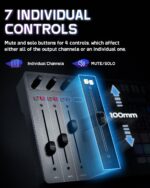 ALABS Fxcaster Podcast Equipment Bundle - All-in-One Podcasting Starter Setup with 7-Channel Soundboard, Audio Interface, and 25mm Diaphragm XLR Microphone for Live Streaming, Recording, and TikTok - Image 5
