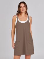 ANRABESS Women Athletic Dress Summer Tennis Workout Active Sports Mini Romper Dress Built in Shorts Travel Vacation Clothes - Image 4