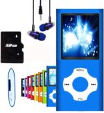 MP3 Player / MP4 Player, Hotechs MP3 Music Player with 32GB Memory SD Card Slim Classic Digital LCD 1.82'' Screen MINI USB Port with FM Radio, Voice Record (Deep Blue) - Image 2