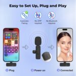 Wireless Microphone for iPhone, Android Wide Compatibility Noise Reduction Clear Sound Lavalier Microphone for Podcast, Video Recording, Live Streaming, YouTube, Tiktok, Vlog, 2 Pack - Image 4