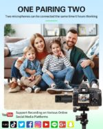 Tearstone Wireless Lavailer Microphone for iPhone, Android, Camera, Professional Wireless Mini Microphone, 4 in 1 Condenser Lapel Mic for Interview Video Podcast Vlog YouTube ASMR TikTok (2 Pcs) - Image 4
