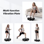 MERACH Vibration Plate Exercise Machine, Vibration Plate for Lymphatic Drainage Weight Loss, Vibrating Plate Exercise Machine with Handrails, Exercise Equipment for Women Men Home - Image 7