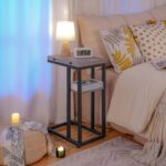 HOOBRO Foldable End Table, C Shaped Side Table with Storage Shelf, Small Snack Table Suitable for Living Room Bedroom Small Spaces, Easy Assembly, Greige and Black BG29SF01 - Image 7
