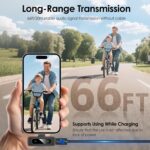 USB C Mini Wireless Lavalier Microphone for iPhone/Android,Lapel Mic with Magnetic Clip-on for Record Video，Lav Mic with LED Display Podcast Vlog Content Creator Interview - Image 4